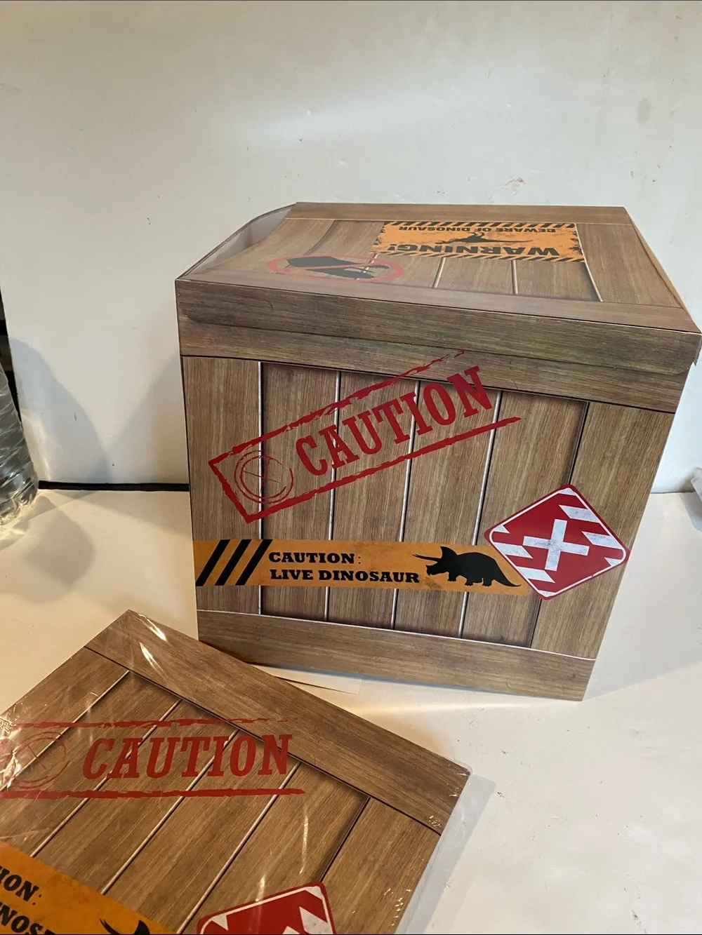NIP Set of 6 Dinosaur-Themed Cardboard Boxes for your Room or Party
